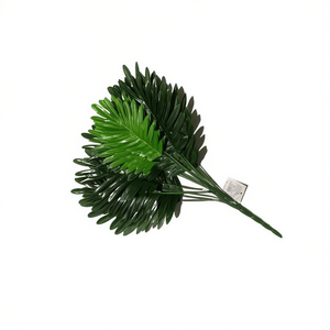 Mnj Artificial Palm Leaf 18 Heads Green Decorative Plant For Home Garden - Product Image 2