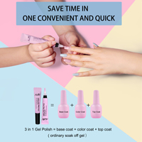 IMTITI Ensemble de manucure et pédicure 6 pièces, 10 ml, trempage et retrait, 3 en 1, base, couleur, top coat, tout en un, gel UV pour la peinture des ongles, gel UV
