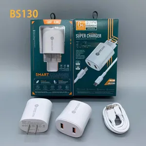 5V 2.1A Adaptor Pengisi Daya Dinding Perjalanan USB 12W Ponsel Pintar Portabel untuk iPhone XS Max untuk Samsung Pengisian Cepat