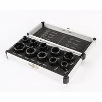 Kit de 10 extracteurs de vis et écrous 9-19 mm – Outil manuel pour vis et écrous endommagés par impact – Jeu de douilles extractrices