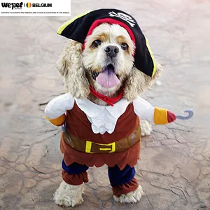 Смешные костюмы для собак на Хэллоуин пиратский костюм косплей одежда для маленьких средних собак кошек Чихуахуа Одежда для щенков товары для домашних животных