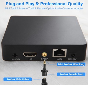 <span class=keywords><strong>Toslink</strong></span> femelle à 3.5mm <span class=keywords><strong>Jack</strong></span> <span class=keywords><strong>Mini</strong></span> mâle S/PDIF fibre <span class=keywords><strong>optique</strong></span> convertisseur de connecteur numérique Compatible pour la barre de son, Home cinéma - Product Image 4