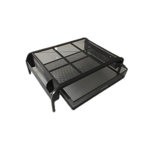 Organizador de escritorio de metal con malla, soporte de <span class=keywords><strong>monitor</strong></span>, elevador con cajón - Product Image 2