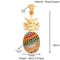 Fruit pomme grenade ananas fraise cerise citron banane pendentif à breloque, bijoux collier Bracelet faisant l'approvisionnement K67