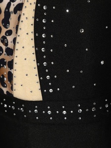 Maillot de Danza con Pedrería y Estampado de Leopardo para Niñas de 6 a 16 Años, Tutú con Cuello Halter, Diseño Asimétrico, para Ballet, Gimnasia y Competencias - Product Image 5