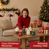 Weihnachtsbaum-förmiges Duftkerzen-Set Handgemachte Sojawachs-Aromatherapie-Kerzen für Heimdekoration Feiertagsgeschenk