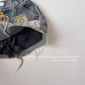 <span class=keywords><strong>Falda</strong></span> <span class=keywords><strong>vaquera</strong></span> para niñas con bordado y parches, moda de verano 2026, al por mayor - Product Image 6