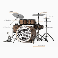 Direct Sale Manufacturers High Quality 333 Double-Faced God Poplar Wood Jazz Drum Set Professional Musical Instrument Model New