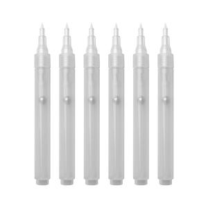 Punta de cepillo suave, barril transparente, fabricante de pintura vacía, piezas de pluma para recarga de tinta, marcador vacío de grafiti recargable - Product Image 4