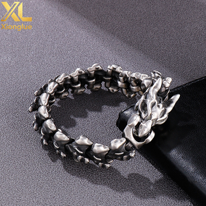 Jewelry Domineering Cuff Vintage Black Keel Chain Bracelets & <b>Bangles</b> Stainless Steel Dragon Head Bracelet for <b>Mens</b> - Product Image 5