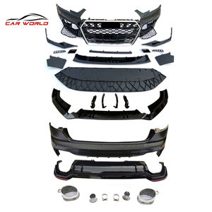 A4L 2017-2019 RS4 Plastic Body Kits Front Bumper Lip Grille & Rear Bumper <b>Face</b> Kit Car Accessories - Product Image 3