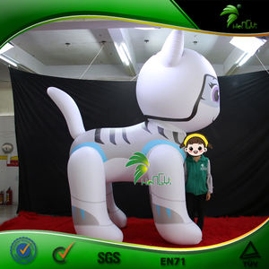 Индивидуальная дизайнерская гигантская Высота 2,5 м надувной робот кошка езда смешное животное бассейн поплавок игрушки - Product Image 5