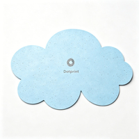 Carte en papier semence écologique en forme de nuage, logo personnalisé, estampage à chaud, papier plantable pour invitations de mariage et cadeaux d'affaires