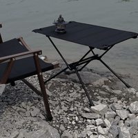 WOQI – Mini Table de pique-nique pliante et Portable, en aluminium, pour l'extérieur