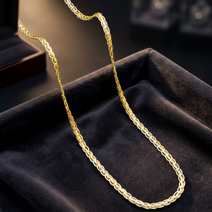 Wholesale <b>14K</b> 18K 24K Micron <b>Gold</b> Plated Frill Stylish <b>Chain</b> Necklaces Modern <b>Chain</b> Design Brass <b>Chains</b> Fashion <b>Chains</b> Necklaces - Product Image 3
