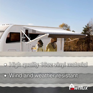 Wareda Caravan Parts Léger Vinyle PVC Pliant Électrique ou Manuel Camping-car Remorque <span class=keywords><strong>Caravane</strong></span> Camping-car RV <span class=keywords><strong>Auvent</strong></span> - Product Image 3