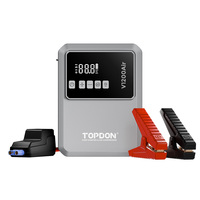 TOPDON V1200-Démarreur Air 12V 10000mah avec pompe à Air Protection de sécurité à 5 couches, démarreur de voiture avec gonflage de pneu