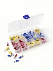 Kit de connecteurs à sertir isolés thermorétractables en PVC, bornes en laiton, cosses à fourche, cosses à anneau, cosses de câble étanches pour l'automobile - Product Image 5