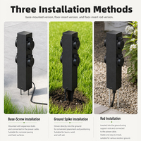 Poteau d'alimentation étanche NEMA 3R, prise de courant extérieure en acier inoxydable 304 pour jardin, allée et camping