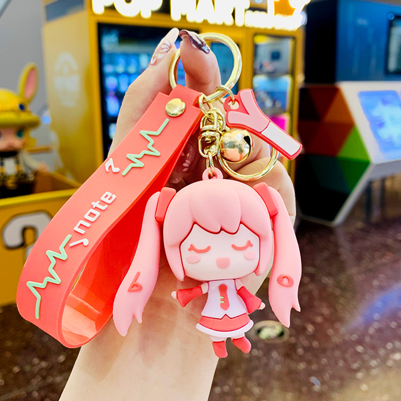 Porte-clés Hatsune Miku Chibi Acrylique - Lot De 7 Pendentifs - Décoration Sac, Clés, Cadeau Fan - Environ 5,5 Cm