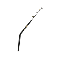 Guide de rouleau en aluminium coudé OEM Guide de pointe pivotant Canne à pêche pour gros gibier Canne à pêche à la traîne en fibre de verre vierge pour thon de haute mer