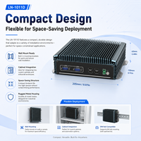 Mini PC Silencioso y Compacto con Amplios Puertos de Entrada/Salida, LAN, USB, COM, HD, VGA y Almacenamiento para Automatización Empresarial, Compatible con Windows y Linux