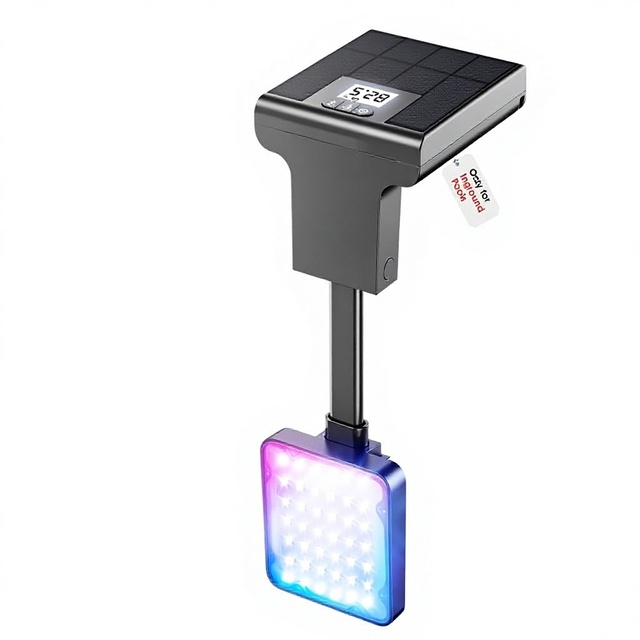 LightHacker Solar Pool Lights for Inground Pools LCD Thermometer 10 Light Modes Auto off & Timer Waterproof 1PC