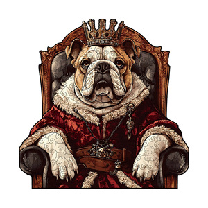 Rompecabezas de madera Bulldog, versión para adultos, juguete de rompecabezas con forma especial de alta dificultad para adolescentes y adultos - Product Image 1