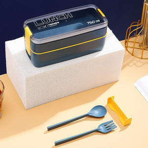 Boîte à bento Kawaii pour écoliers Boîte à lunch thermos bento en plastique Boîte à lunch en acier inoxydable - Product Image 5