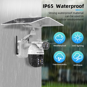 Hongglobal 8MP 4k ống kính kép Wifi năng lượng mặt trời Powered không dây PTZ surveil máy ảnh ICAM + UBOX 360 độ ngoài trời Wifi năng lượng mặt trời cctv camera - Product Image 6