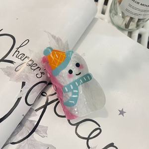 Pinces à cheveux personnalisées de haute qualité, motif dessin animé mignon, en acrylique, 8 cm, grandes, pour femmes et filles, nouveau design, pinces à cheveux en forme de lapin, accessoires pour cheveux - Product Image 6