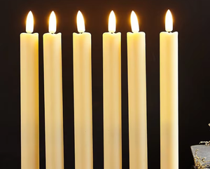 Led nến ánh sáng 2 * AAA pin nhựa côn ánh sáng ấm áp với flicking LED NẾN với 10 phím hẹn giờ từ xa hoạt động cho món quà - Product Image 2