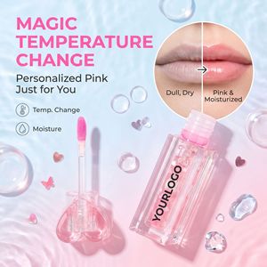 Magic Temperature Change Lip Oil Personalized Pink Moisturizing For Lips Accept Custom Logo Low MOQ Private Label - Product Image 3