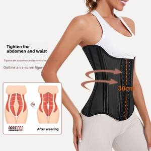 25 Acier Os Latex Ceinture Gaine Corset <span class=keywords><strong>Fajas</strong></span> Post Operatorias <span class=keywords><strong>Fajatex</strong></span> BBL Taille Formateur Shaper Porter Minceur Ventre Ceinture - Product Image 3