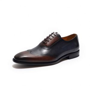 Zapatos de Cuero para Hombre con Diseño de Parches y Lazo, Zapatos de Cuero Estilo Americano - Product Image 3