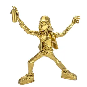 Custom Golden Figure Resin Metal Figure Toy Collectible Gold Plated Figures Supplier