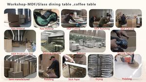 Precio de fábrica al por mayor barato MDF Diniing Table - Product Image 4