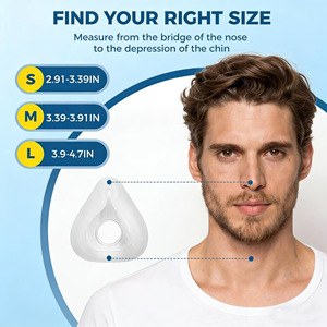 Cómoda Mascarilla de Silicona <span class=keywords><strong>para</strong></span> CPAP, Cojín Facial Completo de Repuesto, Accesorios Médicos Elásticos, Cuidado de la <span class=keywords><strong>Apnea</strong></span> <span class=keywords><strong>del</strong></span> <span class=keywords><strong>Sueño</strong></span> en Casa, Talla M, 500mL - Product Image 6