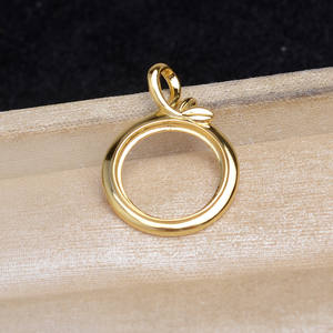 Base para Colgante de Plata S925 con Forma de Manzana, 15.8-16mm, Engaste Vacío para Perlas, Accesorios DIY para Joyería, Acabado en Oro y Plata - Product Image 3