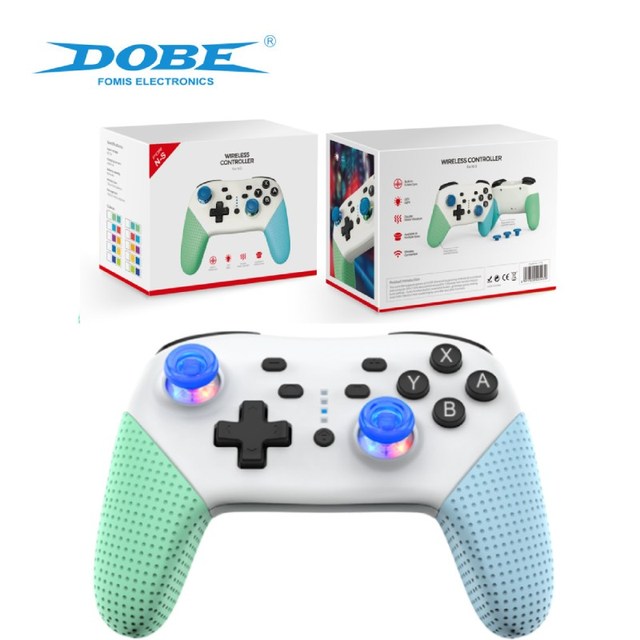 DOBE Customized Home Entertainment Wireless Pro Game Controller LED Lights 3D Joystick for Nintendo Switch IOS Android PC
