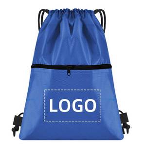Professional Draw <b>String</b> Sack Pack With Logo Designer Custom Polyester Sport Drawstring <b>Bags</b> Custom <b>String</b> Backpack With Zipper - Product Image 2