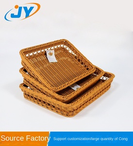 Hình chữ nhật thân thiện với môi nhựa đa chức năng bánh mì và trái cây lưu trữ hiển thị giỏ cho thực phẩm trình bày trong cửa hàng hoặc giới thiệu - Product Image 5