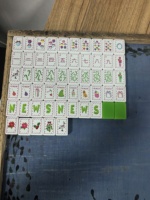 Tuiles de Mahjong Américaines Pliables de Luxe avec Motif Joker Festif et Motif Canne à Sucre pour Jeu de Société et Cadeau