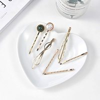Ensemble de 20 pinces à cheveux en perles de qualité supérieure, barrettes à cheveux en résine acrylique tendance, épingles à cheveux pour femmes et filles - F