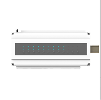 Boîtier en plastique pour rail DIN pour module de commande intelligent, boîtier ignifuge avec trou pour antenne et bornes de câblage