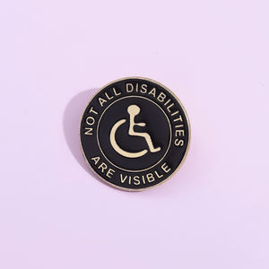 Nicht alle Behinderungen sind sichtbar Emaille-Anstecknadeln Behinderungs-Bewusstseins-Rucksack-Abzeichen Mode-Kleidungszubehör Geschenke - Product Image 5