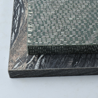 Panneau en bois massif multicouche à motif de pierre tissée verte résistant à l'humidité pour cloisons de café, meubles de bureau