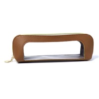 Étui à crayons léger et portable en PVC avec fermeture éclair, pochette transparente pour fournitures scolaires, sac à stylos simple pour étudiants, multi-usages