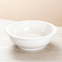 Grand bol en porcelaine céramique moderne poli blanc pur pour soupes, poissons marinés et restaurants