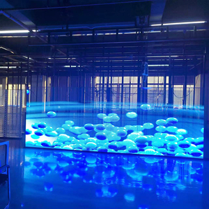 High Definition LED Screen Curtain <b>Wall</b> Transparent TV <b>Display</b> Glass Window P3.91 Full-color P3.9-7.81 Transparent Led Screen P3 - Product Image 3